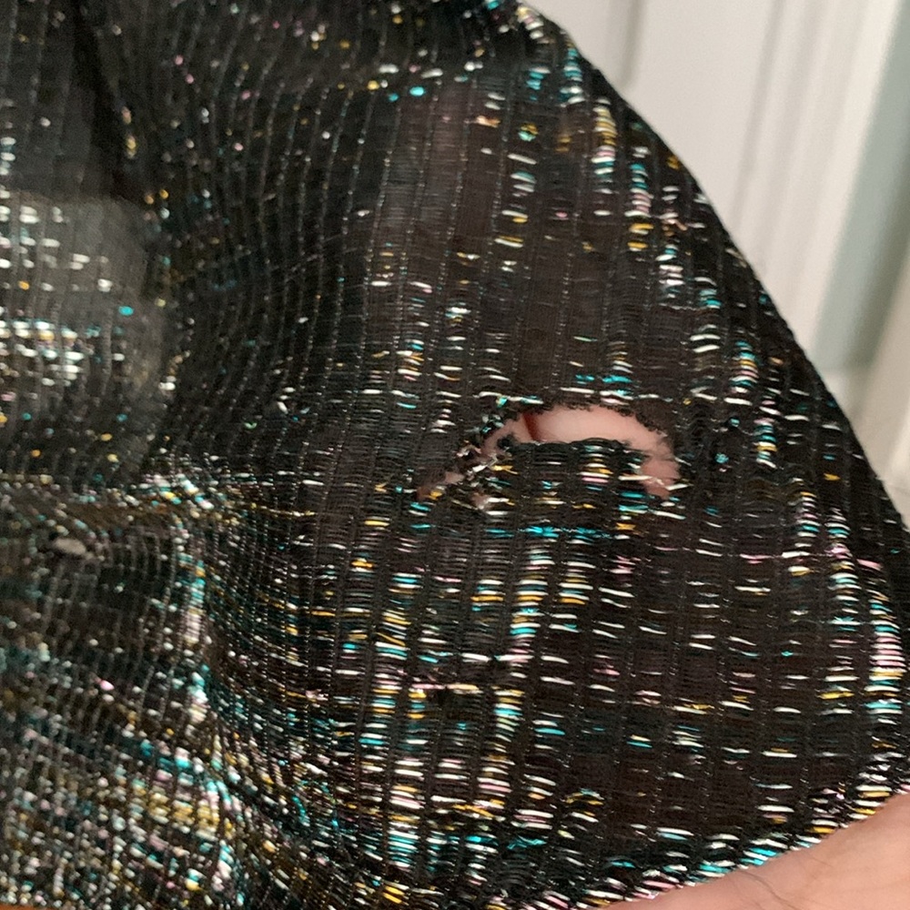 VINTAGE RUCHED SHIMMERY DANCE PARTY MERMAID DRESS - Picture 13 of 15